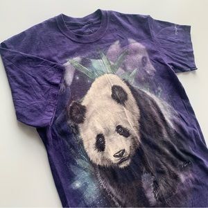 Vintage Purple Panda T Shirt
